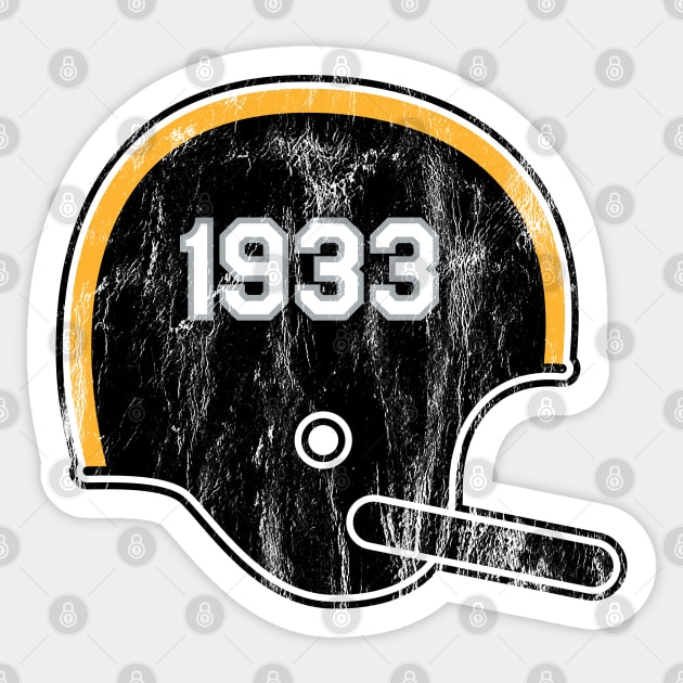 Pittsburgh Steelers Year Founded Vintage Helmet Sticker by Rad Love